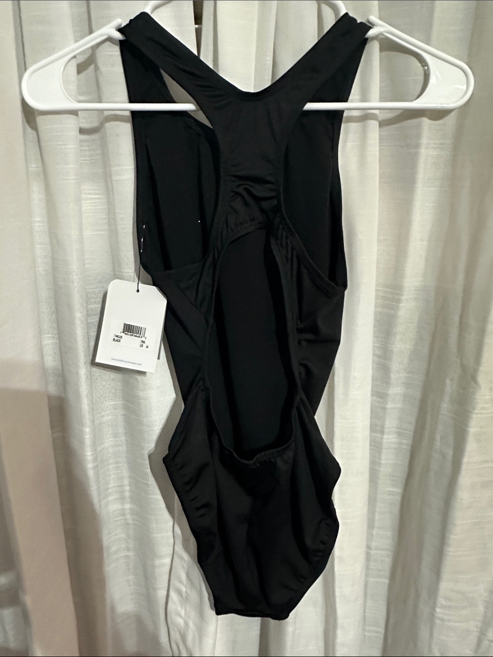 Dolfin Black Swimwear Tag with Care & Fabric Info